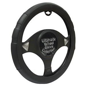 Black/Grey Sports Grip Steering Wheel Glove