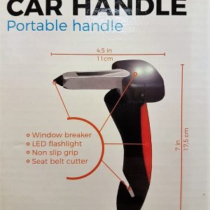 Portable car handle mobility cane with led flashlight