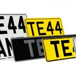 Pair of square number plates 279 x 203
