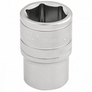 6 Point Metric Socket, 1/2" Sq. Dr., 18mm